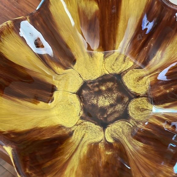 Vintage Blue Mountain pottery harvest gold bowl drip glaze catch all - Picture 5 of 7